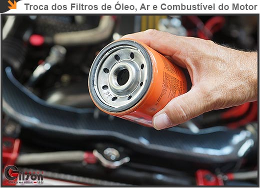 Troca dos Filtros de Óleo, Ar e Combustível do Motor